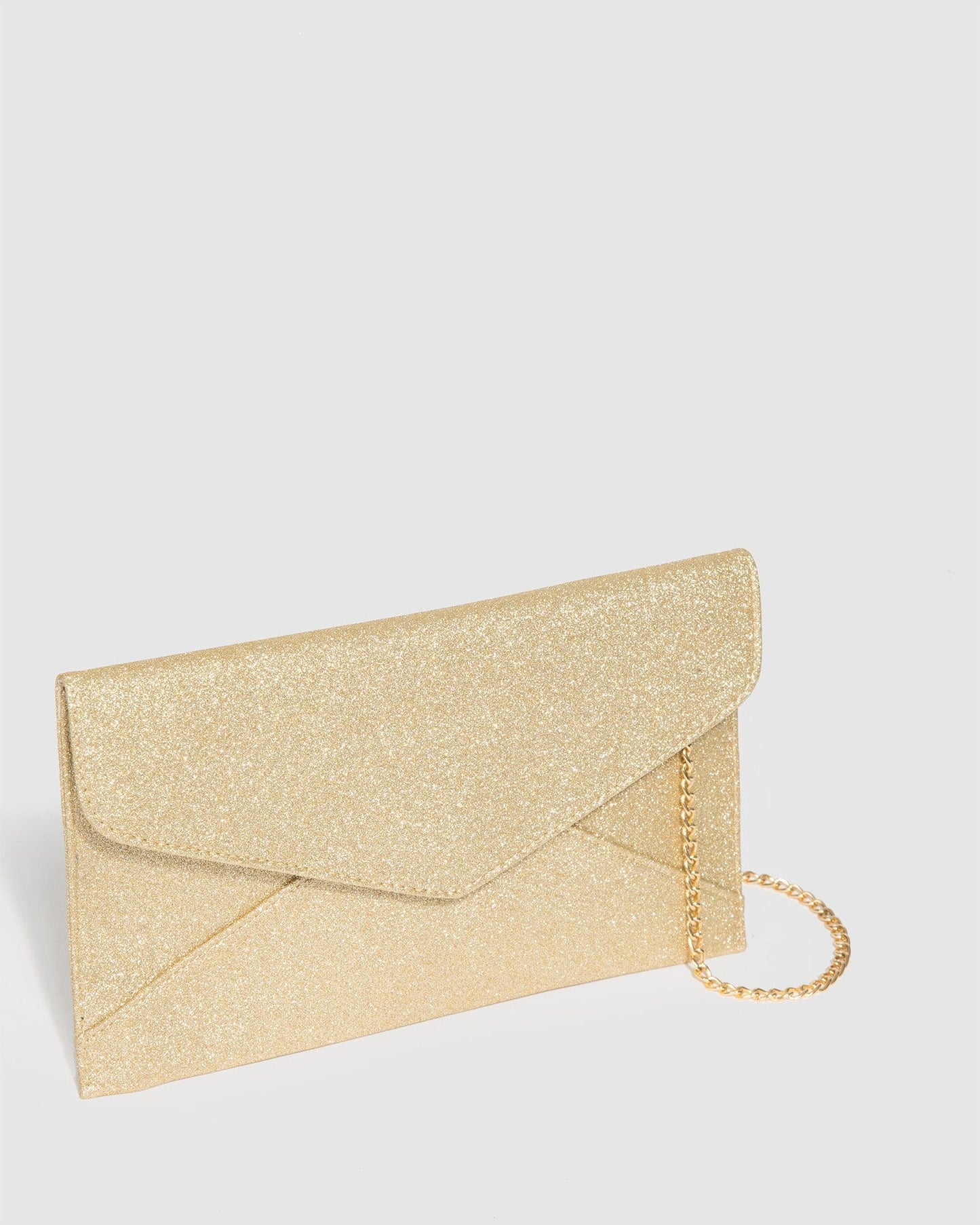 Gold Kelly Envelope Clutch Bag