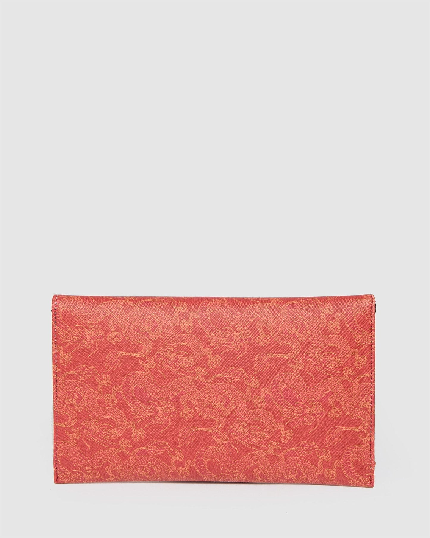 Dragon Print Kelly Envelope Clutch Bag